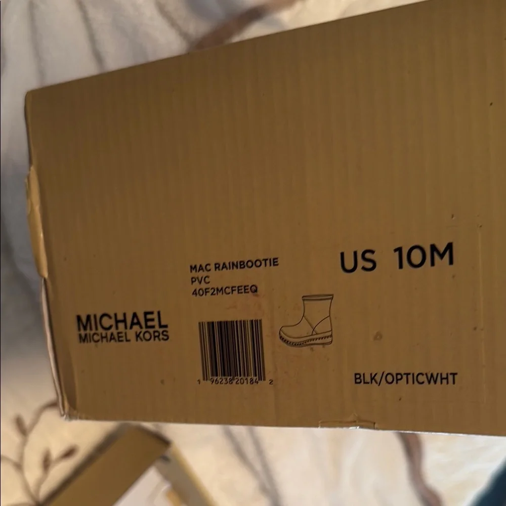 Michael Kors Black Rubber Ankle Boots - Picture 2 of 5